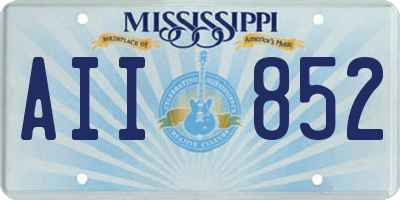 MS license plate AII852