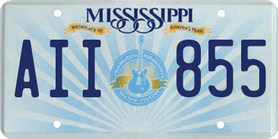 MS license plate AII855