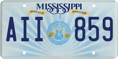 MS license plate AII859
