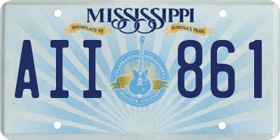 MS license plate AII861