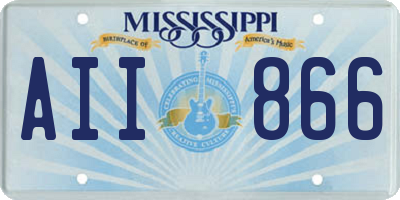MS license plate AII866