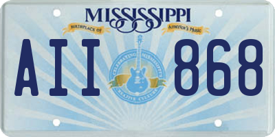 MS license plate AII868