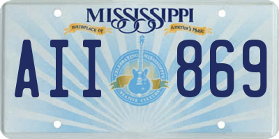 MS license plate AII869