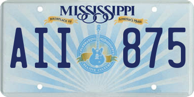 MS license plate AII875