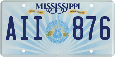 MS license plate AII876