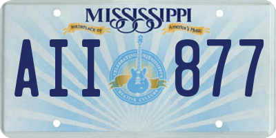 MS license plate AII877