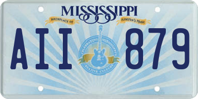 MS license plate AII879