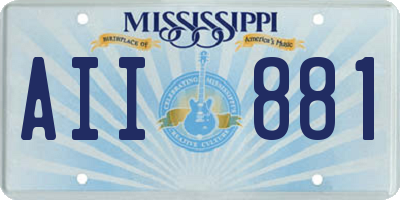 MS license plate AII881