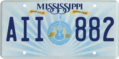 MS license plate AII882