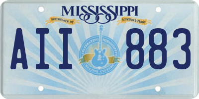 MS license plate AII883