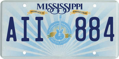 MS license plate AII884
