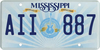 MS license plate AII887