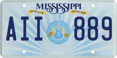 MS license plate AII889