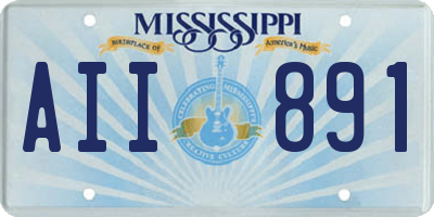 MS license plate AII891
