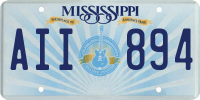 MS license plate AII894