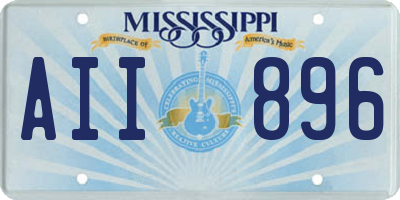 MS license plate AII896
