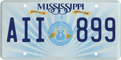 MS license plate AII899