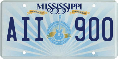 MS license plate AII900