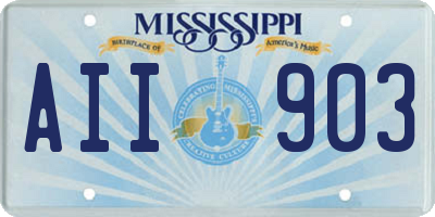 MS license plate AII903