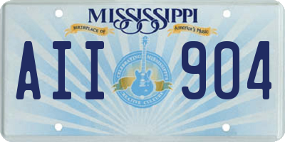 MS license plate AII904