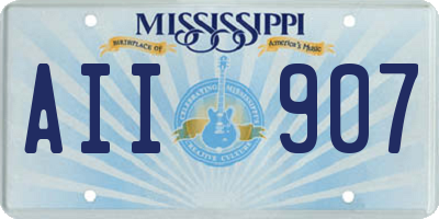 MS license plate AII907