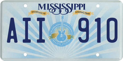 MS license plate AII910