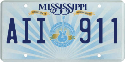 MS license plate AII911