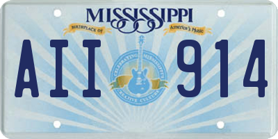 MS license plate AII914