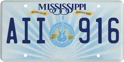 MS license plate AII916