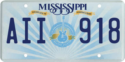 MS license plate AII918