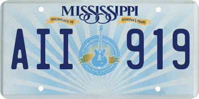 MS license plate AII919