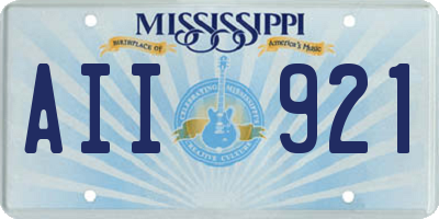 MS license plate AII921