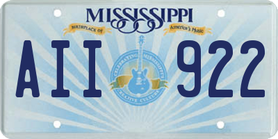 MS license plate AII922