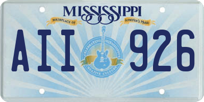 MS license plate AII926