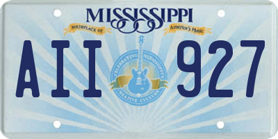 MS license plate AII927