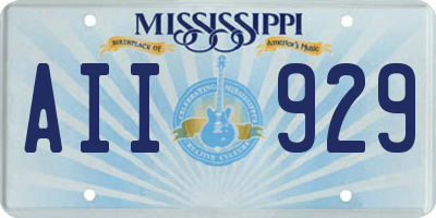 MS license plate AII929