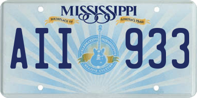 MS license plate AII933