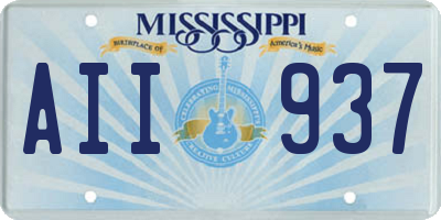 MS license plate AII937