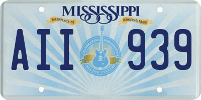 MS license plate AII939