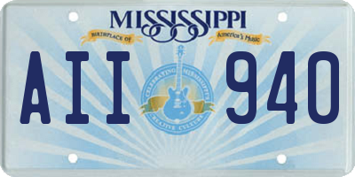 MS license plate AII940