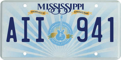 MS license plate AII941