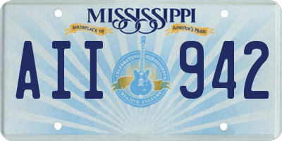 MS license plate AII942