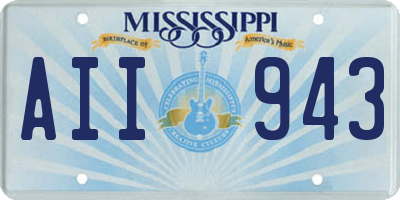 MS license plate AII943