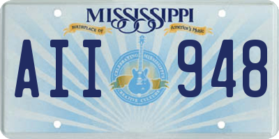 MS license plate AII948