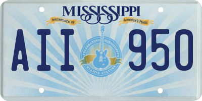 MS license plate AII950
