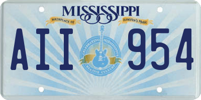MS license plate AII954