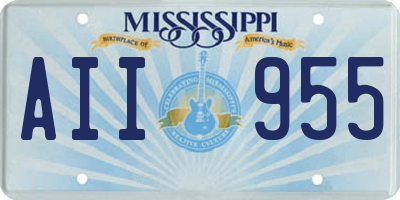 MS license plate AII955