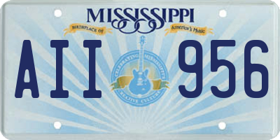 MS license plate AII956