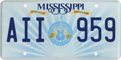 MS license plate AII959