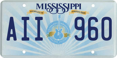 MS license plate AII960